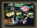 Paintings from the past, from the artist's series of water garden imagery.