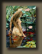 Nature's Innocent Beauty by Serena Rose is a timeless image of young woman in a pond communing with nature.